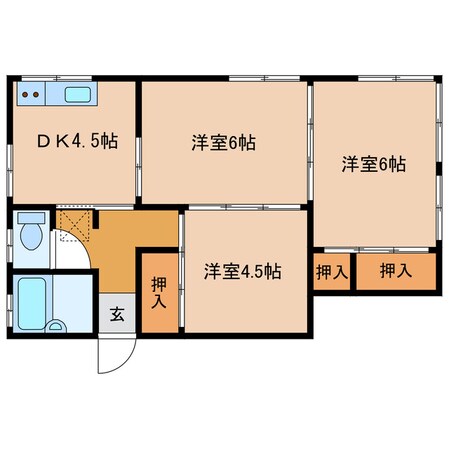 三股駅 徒歩21分 1-1階の物件間取画像